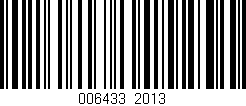 Código de barras (EAN, GTIN, SKU, ISBN): '006433/2013'
