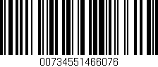 Código de barras (EAN, GTIN, SKU, ISBN): '00734551466076'