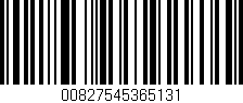 Código de barras (EAN, GTIN, SKU, ISBN): '00827545365131'