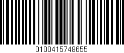 Código de barras (EAN, GTIN, SKU, ISBN): '0100415748655'