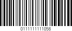 Código de barras (EAN, GTIN, SKU, ISBN): '0111111111056'