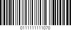 Código de barras (EAN, GTIN, SKU, ISBN): '0111111111070'