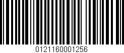 Código de barras (EAN, GTIN, SKU, ISBN): '0121160001256'