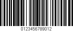 Código de barras (EAN, GTIN, SKU, ISBN): '0123456789012'