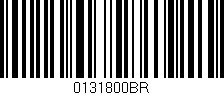 Código de barras (EAN, GTIN, SKU, ISBN): '0131800BR'