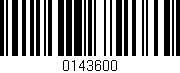 Código de barras (EAN, GTIN, SKU, ISBN): '0143600'