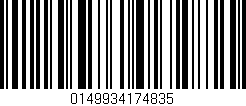 Código de barras (EAN, GTIN, SKU, ISBN): '0149934174835'