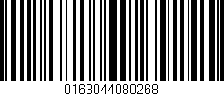 Código de barras (EAN, GTIN, SKU, ISBN): '0163044080268'
