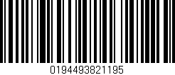 Código de barras (EAN, GTIN, SKU, ISBN): '0194493821195'