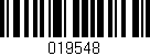 Código de barras (EAN, GTIN, SKU, ISBN): '019548'