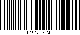 Código de barras (EAN, GTIN, SKU, ISBN): '019CBPTAU'