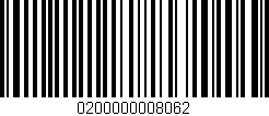 Código de barras (EAN, GTIN, SKU, ISBN): '0200000008062'