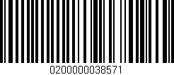 Código de barras (EAN, GTIN, SKU, ISBN): '0200000038571'