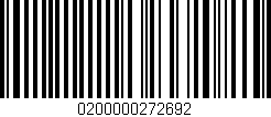 Código de barras (EAN, GTIN, SKU, ISBN): '0200000272692'