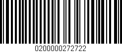 Código de barras (EAN, GTIN, SKU, ISBN): '0200000272722'