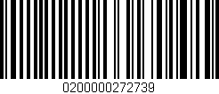 Código de barras (EAN, GTIN, SKU, ISBN): '0200000272739'