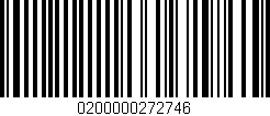 Código de barras (EAN, GTIN, SKU, ISBN): '0200000272746'
