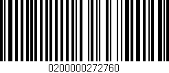 Código de barras (EAN, GTIN, SKU, ISBN): '0200000272760'