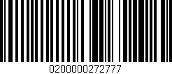 Código de barras (EAN, GTIN, SKU, ISBN): '0200000272777'