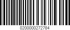 Código de barras (EAN, GTIN, SKU, ISBN): '0200000272784'