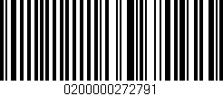 Código de barras (EAN, GTIN, SKU, ISBN): '0200000272791'