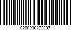 Código de barras (EAN, GTIN, SKU, ISBN): '0200000272807'
