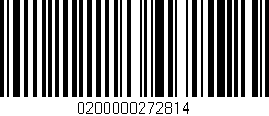 Código de barras (EAN, GTIN, SKU, ISBN): '0200000272814'