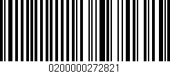 Código de barras (EAN, GTIN, SKU, ISBN): '0200000272821'
