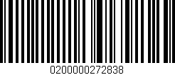 Código de barras (EAN, GTIN, SKU, ISBN): '0200000272838'