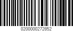 Código de barras (EAN, GTIN, SKU, ISBN): '0200000272852'
