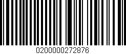 Código de barras (EAN, GTIN, SKU, ISBN): '0200000272876'