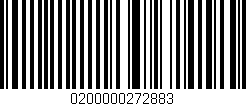 Código de barras (EAN, GTIN, SKU, ISBN): '0200000272883'