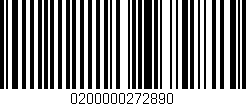 Código de barras (EAN, GTIN, SKU, ISBN): '0200000272890'