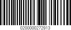 Código de barras (EAN, GTIN, SKU, ISBN): '0200000272913'