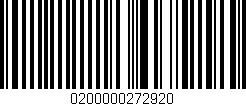 Código de barras (EAN, GTIN, SKU, ISBN): '0200000272920'