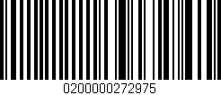 Código de barras (EAN, GTIN, SKU, ISBN): '0200000272975'