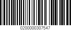 Código de barras (EAN, GTIN, SKU, ISBN): '0200000307547'