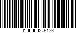 Código de barras (EAN, GTIN, SKU, ISBN): '0200000345136'