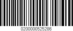 Código de barras (EAN, GTIN, SKU, ISBN): '0200000525286'