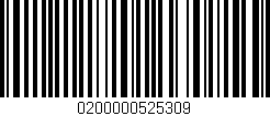 Código de barras (EAN, GTIN, SKU, ISBN): '0200000525309'