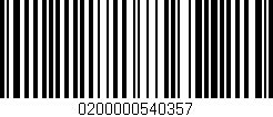 Código de barras (EAN, GTIN, SKU, ISBN): '0200000540357'