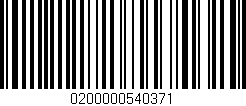 Código de barras (EAN, GTIN, SKU, ISBN): '0200000540371'