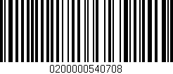 Código de barras (EAN, GTIN, SKU, ISBN): '0200000540708'