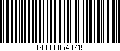 Código de barras (EAN, GTIN, SKU, ISBN): '0200000540715'