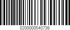 Código de barras (EAN, GTIN, SKU, ISBN): '0200000540739'