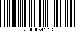 Código de barras (EAN, GTIN, SKU, ISBN): '0200000541026'