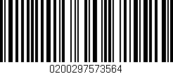 Código de barras (EAN, GTIN, SKU, ISBN): '0200297573564'