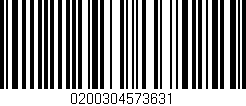 Código de barras (EAN, GTIN, SKU, ISBN): '0200304573631'
