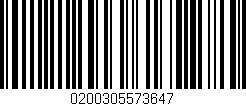 Código de barras (EAN, GTIN, SKU, ISBN): '0200305573647'