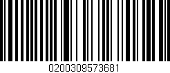 Código de barras (EAN, GTIN, SKU, ISBN): '0200309573681'